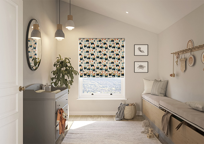 Bear Necessities, Spruce - Motorised Roman Blind - Image 8